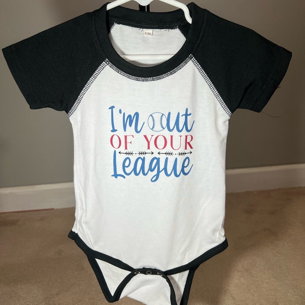 Charming Black and White Baby Bodysuit Onsie